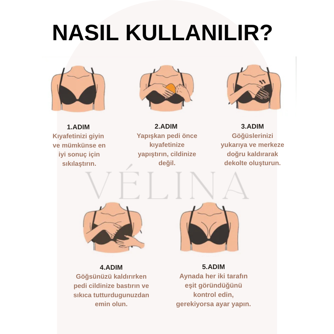 VÉLINA Dolgunlaştırıcı Çift Tarafı Yapışkanlı Göğüs Pedi