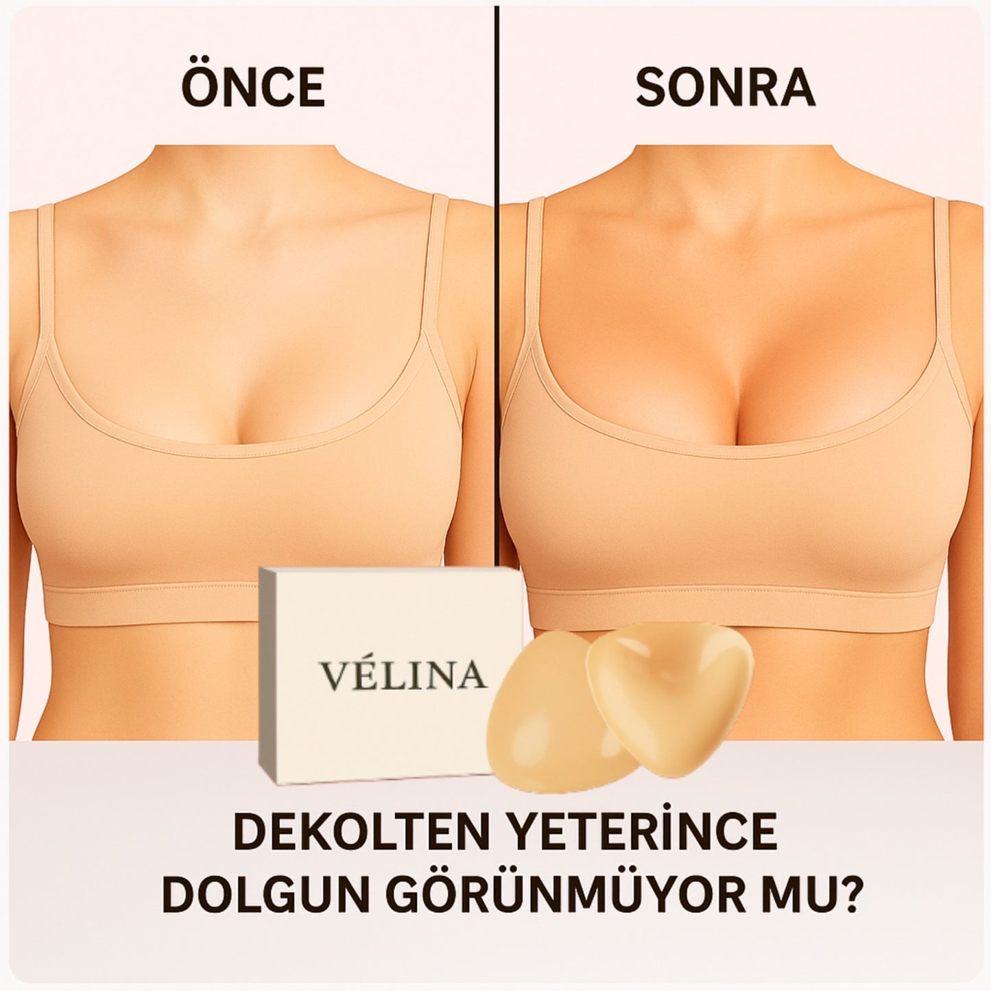 VÉLINA Push-Up Etkili Yapışkan Göğüs Pedi