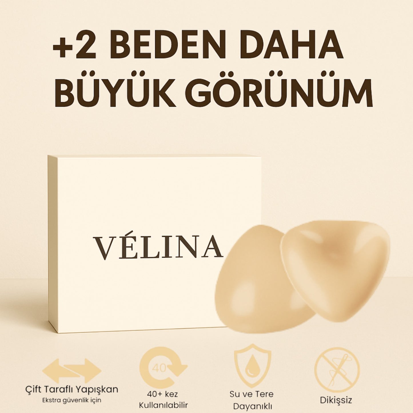 VÉLINA Push-Up Etkili Yapışkan Göğüs Pedi